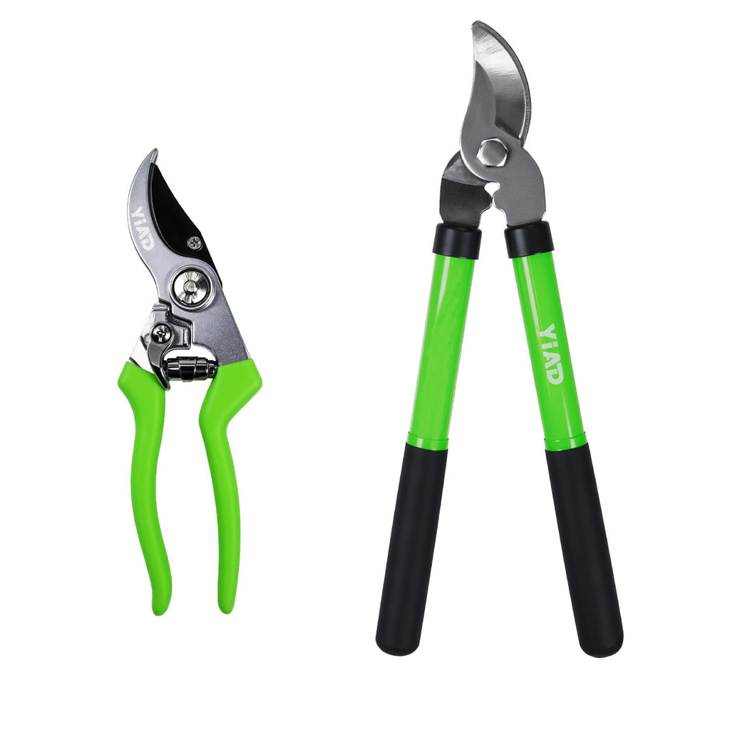 YIAD DRAGON HORSE 2Pcs Garden Shears Set, High Carbon Steel Pruning Loppers