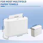 KSITEX Countertop Paper Towel Holder Dispenser,White-M