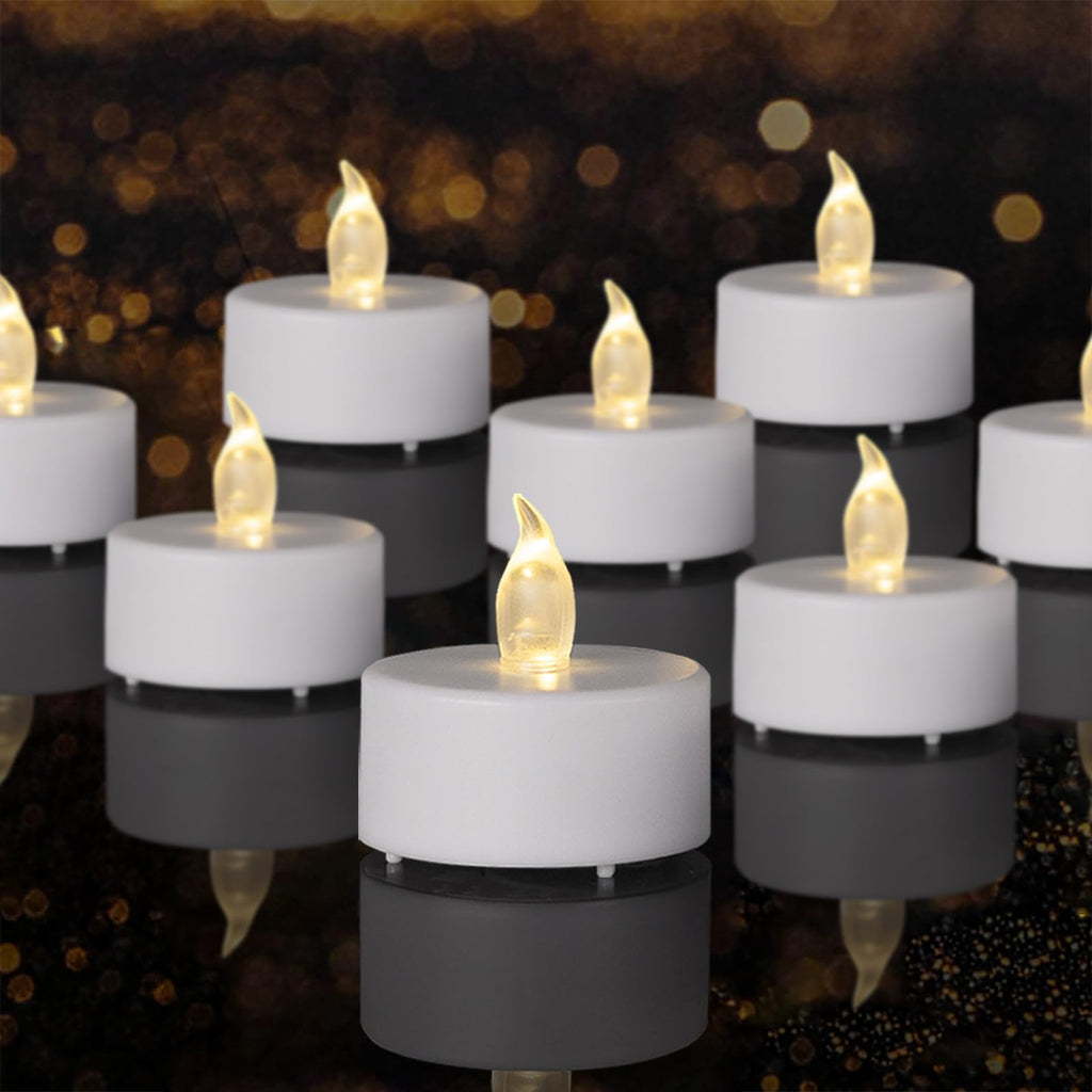 Boakboary Tea Lights Flameless Battery Operated Candles-150Pack LED Flickering Votive Candle Long Lasting 200 Hours, Realistic and Bright for Seasonal Festive Celebrations Decoration Warm White