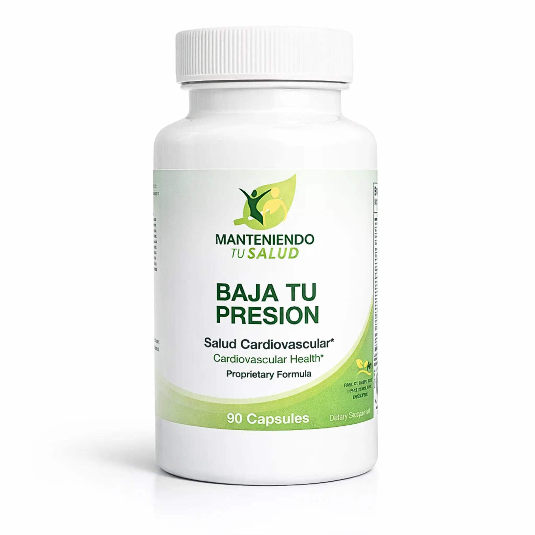 Manteniendo Tu Salud Baja Tu Presion Hawthorn Extract, Herbal Supplement, Garlic Extract, 90 Capsules