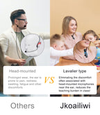 Jkoailiwi Voice Amplifier with Wireless Lapel Microphone, Personal Teachers Microphone for Classroom, Portable Megaphone PA Speaker Headset System, Wireless Voice Amplifier for Tour Guide/Yoga