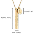 Medical Alert ID Necklace for Women, Custom Gold Medic Name Pendant Jewelry
