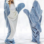 inkArts Shark Blanket Hoodie - Adult Shark Sleeping Bag & Cozy Flannel Hoodie