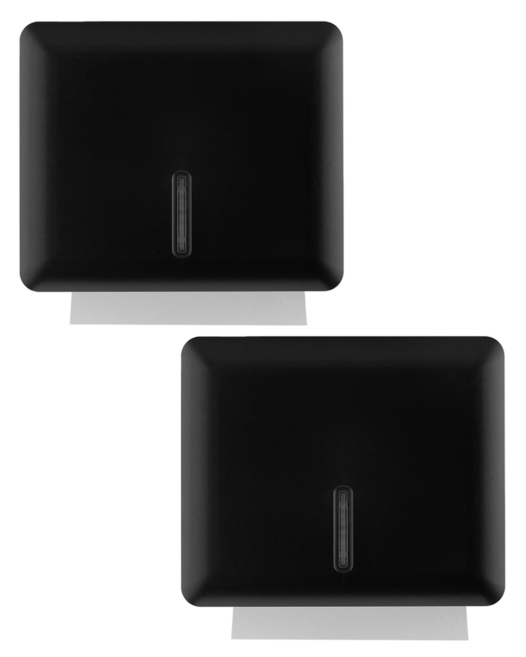 Multifold Paper Towel Dispenser Wall Mount (Black, 2-Pack), Folded Hand Towel Dispenser for Bathroom/Restroom, Commercial Paper Towel Holder, Trifold Paper Towels Dispenser by EnBath