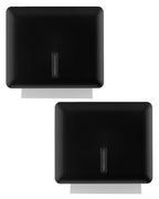 Multifold Paper Towel Dispenser Wall Mount (Black, 2-Pack), Folded Hand Towel Dispenser for Bathroom/Restroom, Commercial Paper Towel Holder, Trifold Paper Towels Dispenser by EnBath