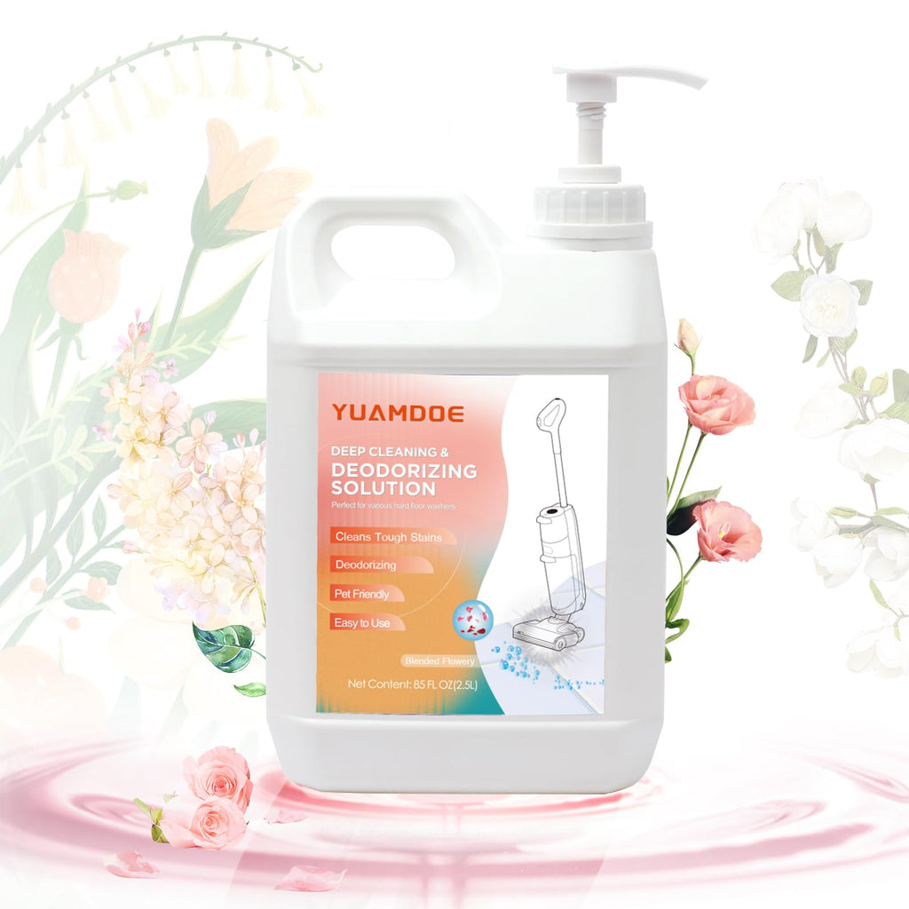 Yuamdoe Deep Cleaning & Deodorizing solution, 85FL OZ/2.5L, Designed for Tineco, Compatible with Floor One Series & iFloor Series(EXCEPT S5 Steam/S7 $team/iFLOOR 5 Steam),Blended Flowery