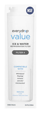 everydrop® Value by Whirlpool Ice and Water Refrigerator Filter 4, EVFILTER4, Single-Pack