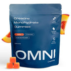 Creatine Monohydrate Gummies - Supports Muscle Growth, Recovery & Brain Function - Convenient & Easy to Take - Great Tasting Peach Flavor - 1g per Gummy, Low Sugar - 90 Count (Peach)