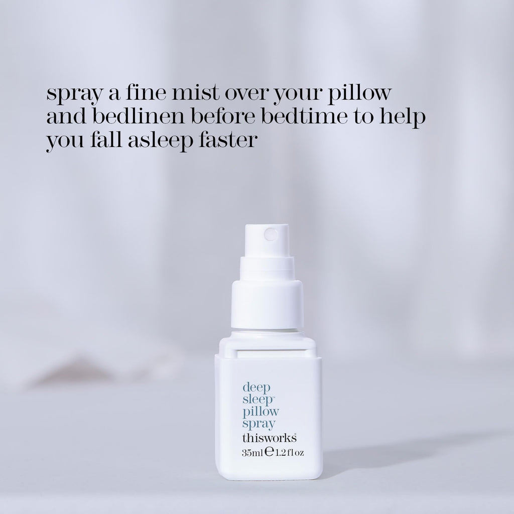 THISWORKS Deep Sleep Pillow Spray – Fast-Acting Natural Formula with Lavender for Relaxation and Restful Sleep – 35 ml (1.2 fl oz) Mini Travel Size