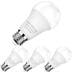 SETEN 4-Pack Dusk to Dawn LED Light Bulb Outdoor A19 10W Daylight 5000K