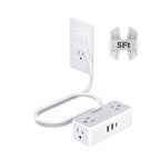 TESSAN Extension Cord 5 FT, Power Strip with 900J Surge Protection, Grey