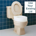 Carex Toilet Seat Riser, Round Raised Toilet Seat Adds 3.5 inches to Toilet Height, for Assistance Bending or Sitting, 300 Pound Weight Capacity Toilet Riser