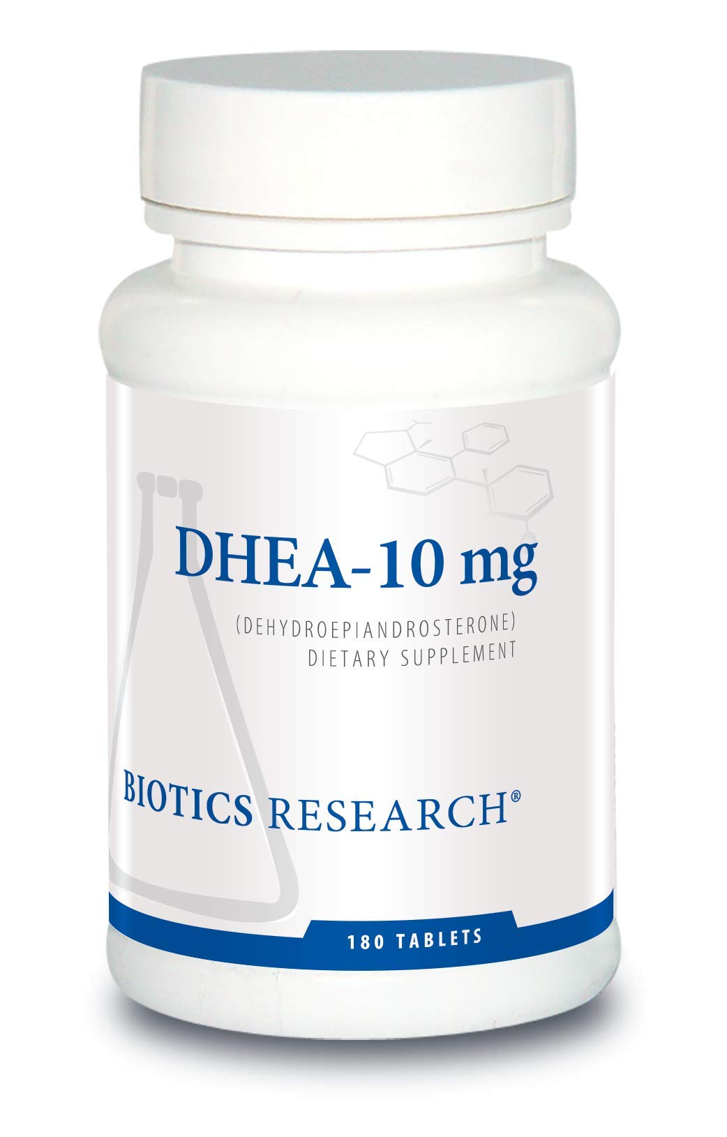 BIOTICS RESEARCH DHEA 10 Milligram Hormonal Balance, Metabolism, Improved Mood and Outlook, Age Gracefully, Healthy Stress Response, 180 Tablets