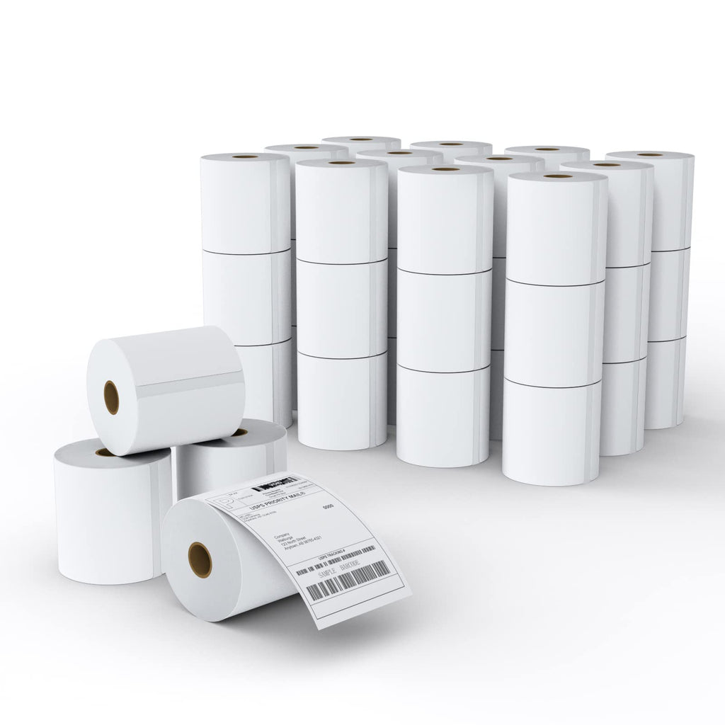 MFLABEL 4x6 Direct Thermal Shipping Labels - 40 Rolls of 450 Labels/Roll, Compatible with Zebra 2844/ZP450/ZP500/ZP505, USPS/FedEx/UPS/Amazon Shipping, Smudge-Resistant & Permanent Adhesive