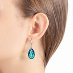 EVEVIC Austrian Crystal Teardrop Drop Earrings for Women, French Hook