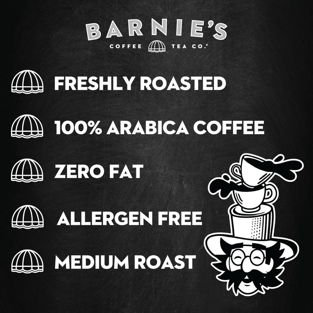 Barnie's Coffee Santa's White Christmas Single Serve Coffee Pods with Coconut, Vanilla, and Caramel Flavors, Medium Roast Arabica Coffee Beans Compatible with Keurig Brewers, 48 Count