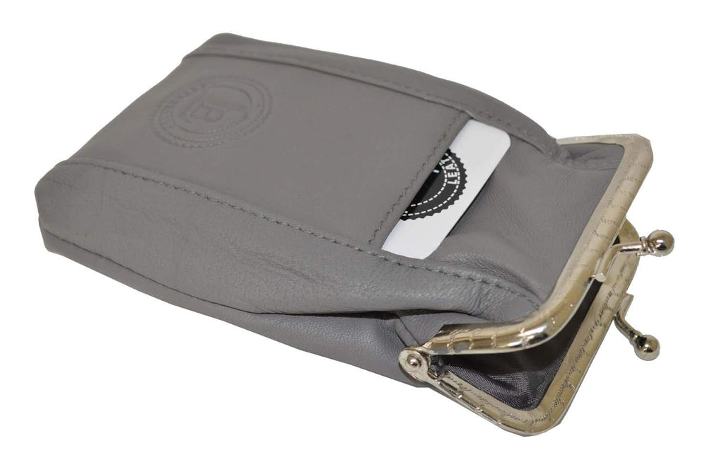 Leather Cigarette Case Pack Holder Regular or 100's Lighter Pocket by Leatherboss (Grey)