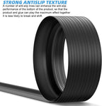 Jin&Bao Universal Garage Door Threshold Seal Strip 16FT Kit, Bottom Waterproof Rubber Weather Stripping Replacement（Black, 1 Adhesive）