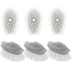 Soap Dispensing Dish Brush Refills, 6 Pack Dish Brush Replacement Head for Steel Soap Dispensing Dish Brush