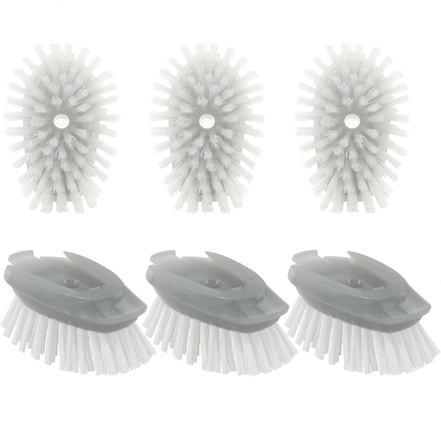 Soap Dispensing Dish Brush Refills, 6 Pack Dish Brush Replacement Head for Steel Soap Dispensing Dish Brush