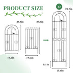 2 Pack 78.7" x 19.6" Iron Arch Decoration Garden Trellis, Metal Climbing Plant Trellis for Heavy Vines, Roses, Flowers, and Vegetables, Perfect for Gardens, Lawns.