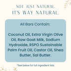 Way Natural Goat Milk Soap Bar Variety 3-Pack (5oz Bars) - Lavender, Cherry Almond, Honey Oatmeal - Cold Process, Natural Goat Soap for Hands & Body, Women & Men - Handmade, Gentle, No Dyes, USA Made