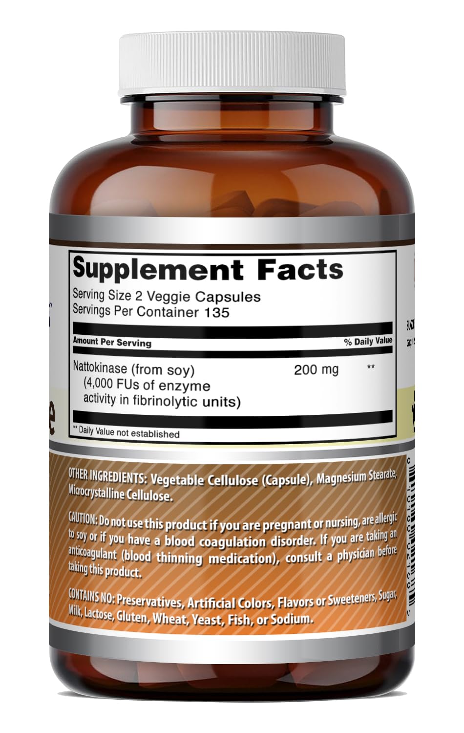 Amazing Formulas Nattokinase Dietary Supplement 100 mg Veggie Capsules Supplement | 2000 FU Enzyme Activity | Non-GMO | Gluten Free | Made in USA (270 Count)