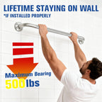 IJDD 24 Inch Shower Grab Bar, Anti Slip Grab Bar for Bathtubs Showers Toilet, Safety Stainless Steel Shower Handles Hand Rail for Senior, Elderly, Handicap, Pregnant, Children