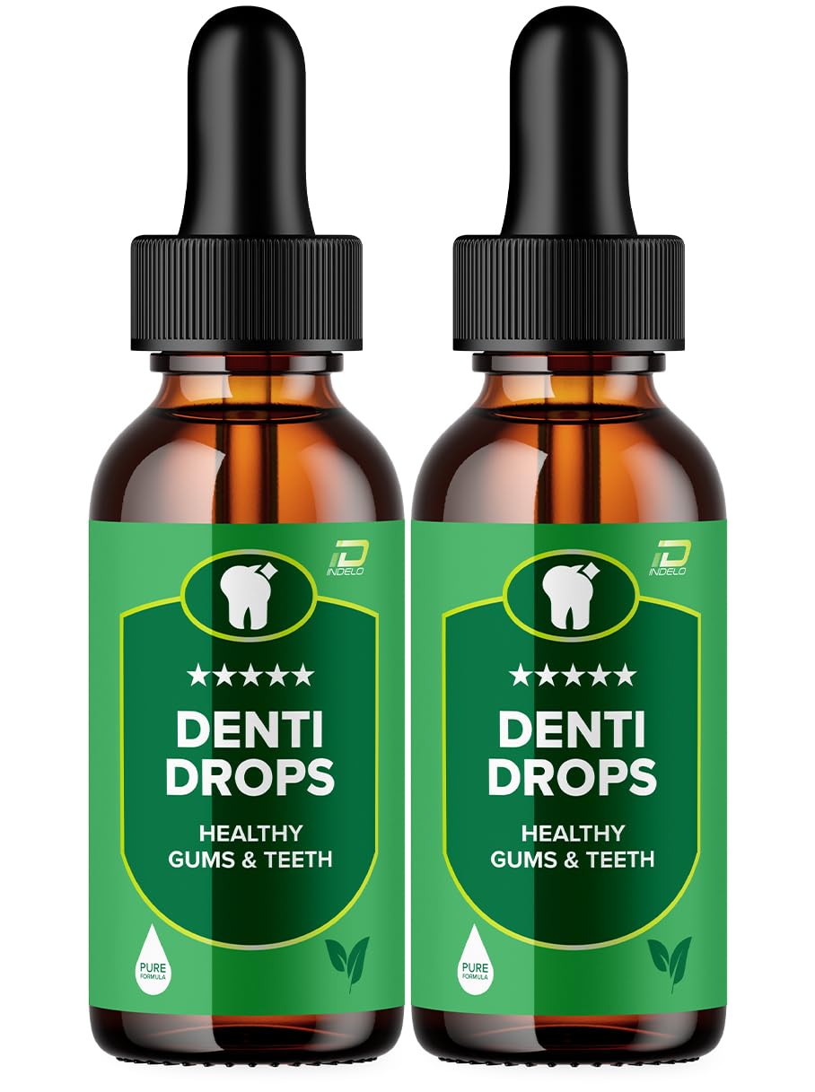 Denti Drops Pro Drops for Teeth and Gums, Denti Drops Pro Healthy Gums Teeth, Denti Drops Pro Reviews, Denti Drops Pro for Gums and Teeth Natural Liquid Supplement (2 Pack - 2 Month Supply)