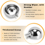 Fayomir Cookie Scoop Set - Small/1 Tbsp, Medium/2 Tbsp, Large/3 Tbsp - Cookie Dough Scoop, Cookie Scoops for Baking Set of 3, Heavy-Duty 18/8 Stainless Steel Melon Baller Scoop Ice Cream Scoop
