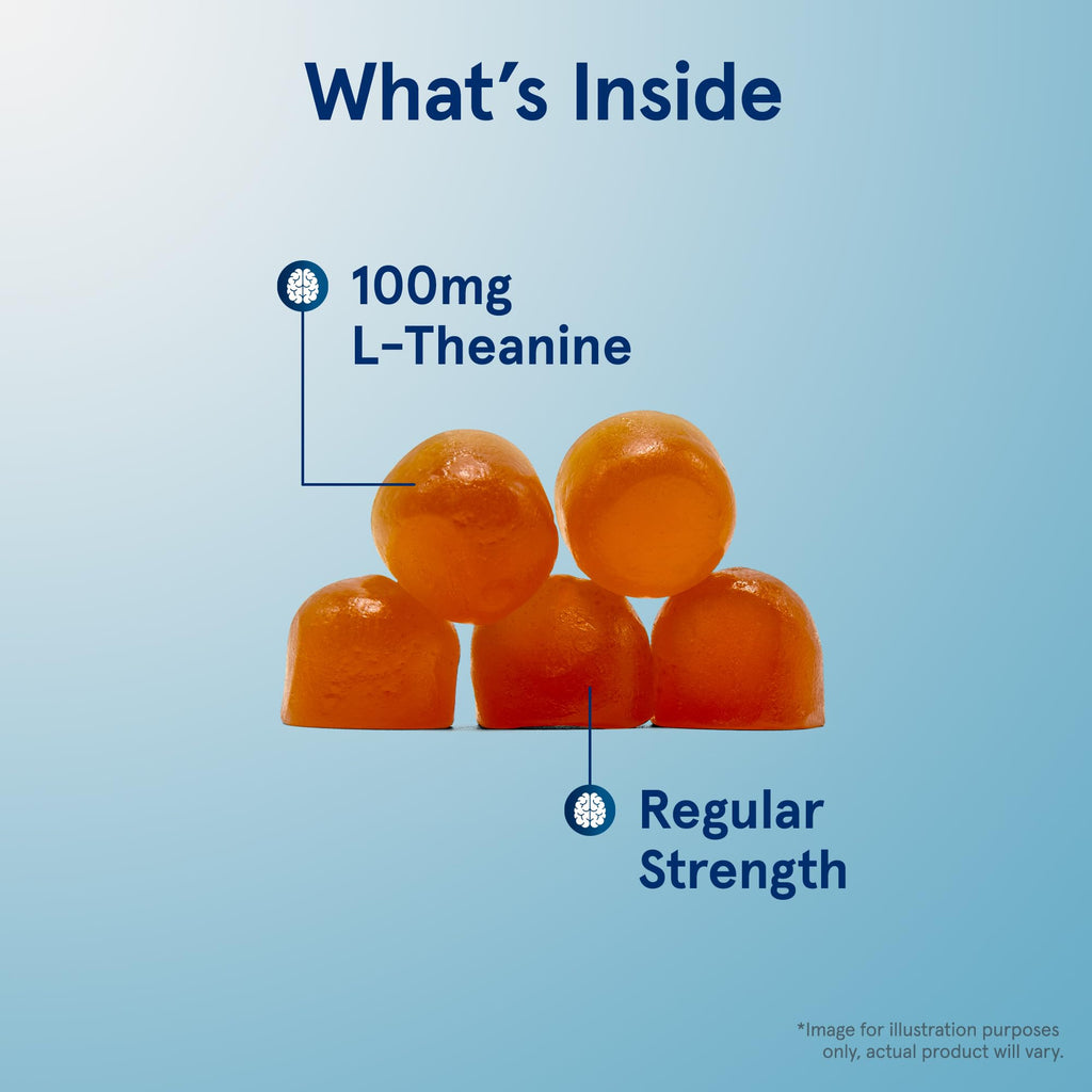 Jarrow Formulas® Theanine 100 mg Gummies, Dietary Supplement That Promotes Calmness, 60 Apple-Flavored Gummies, 60 Day Supply