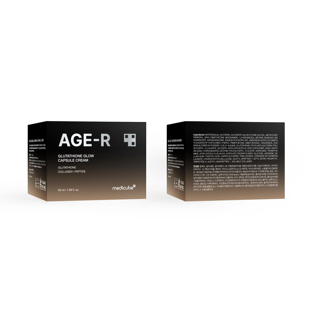 medicube AGE-R Glutathione Glow Capsule Facial Cream - Instant Lifting Moisturizer - Collagen Peptide For Hydrating Glow - Improve Blemishes, Uneven Skin Tone - Korean Skin Care 1.69 fl.oz