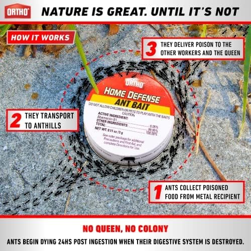 Ant Traps Indoor by ORTHO Home Defense 10pk- Metallic & Adhesive Ant Killer Indoor & Ant Killer Outdoor - Ant Trap & Ant Bait Traps Indoor Ant Killer - Ant Traps Outdoor,Ant Bait Outdoor