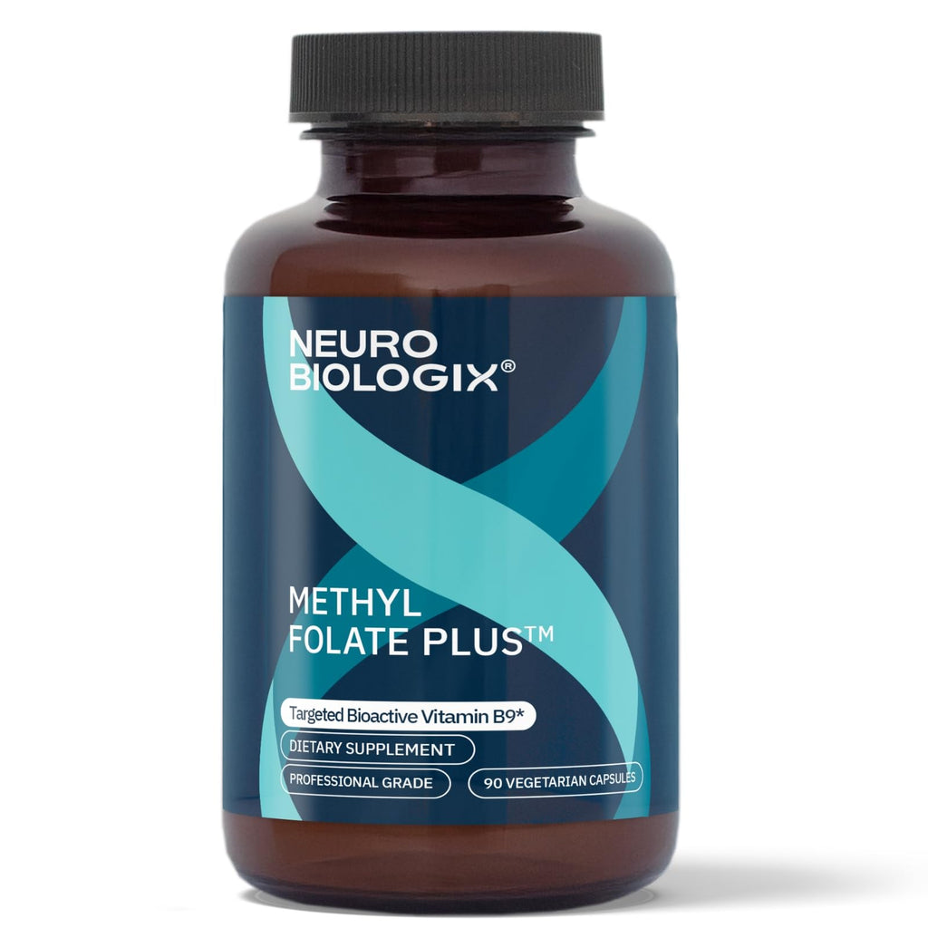 Neurobiologix Methyl Folate Plus, Advanced Blend of L-5 Methylfolate, Folinic Acid & B Vitamins, Supports Healthy Methylation, Brain & Heart Function for Men & Women, Gluten Free, 90 Capsules