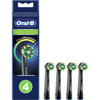 Oral-B Crossaction Electric Toothbrush Replacement Brush Head Refills, Black , 4 Count (Pack of 1)