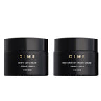 DIME Beauty Moisture Skin Care Set - Dewy Day Cream and Restorative Night Cream Non Toxic Face Moisturizer for Dry or Sensitive Skin Barrier Repair Day and Night Hydrating Facial Creams