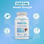 Logic Nutra Fisetin Double Strength - Fisetin Supplements 200 mg - Non-GMO, Vegan, & Gluten Free - 60 Capsules - Potent Antioxidant Supplement for Wellness Support