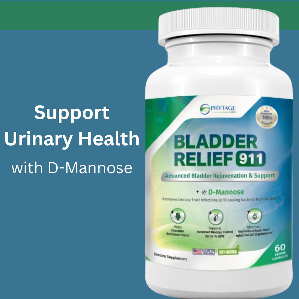 Phytage Labs Bladder Relief 911 Detoxifying Strength - for Men and Women Provides Bladder Support, 60 Veggie Capsules