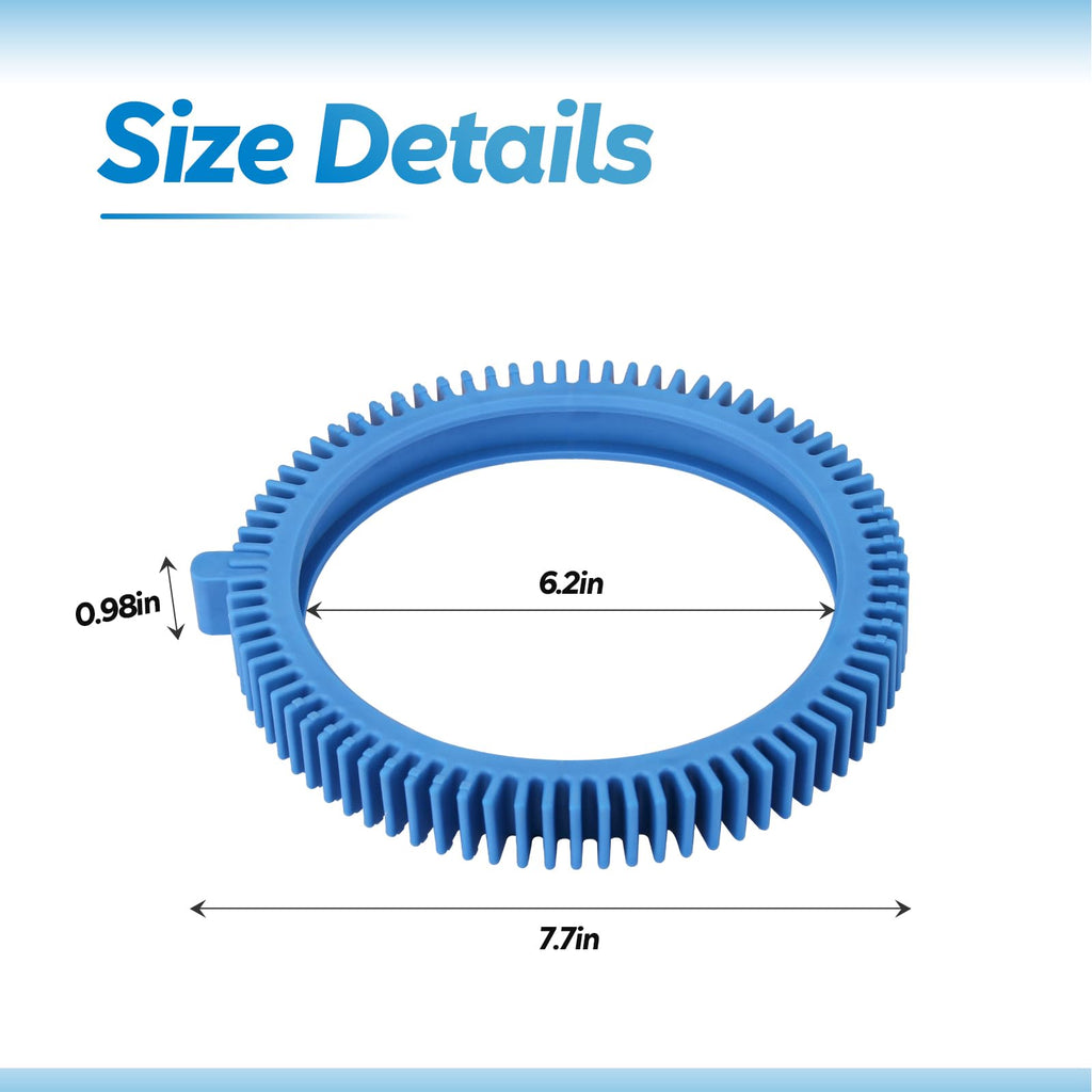 896584000-143 Blue Front Tire Kit with Super Hump Replacement Tires for Hayward Phoenix Poolvergnuegen AquaNaut 200, 400, 450 Pool Cleaner 2 Wheel and 4 Wheel (4 Pack)