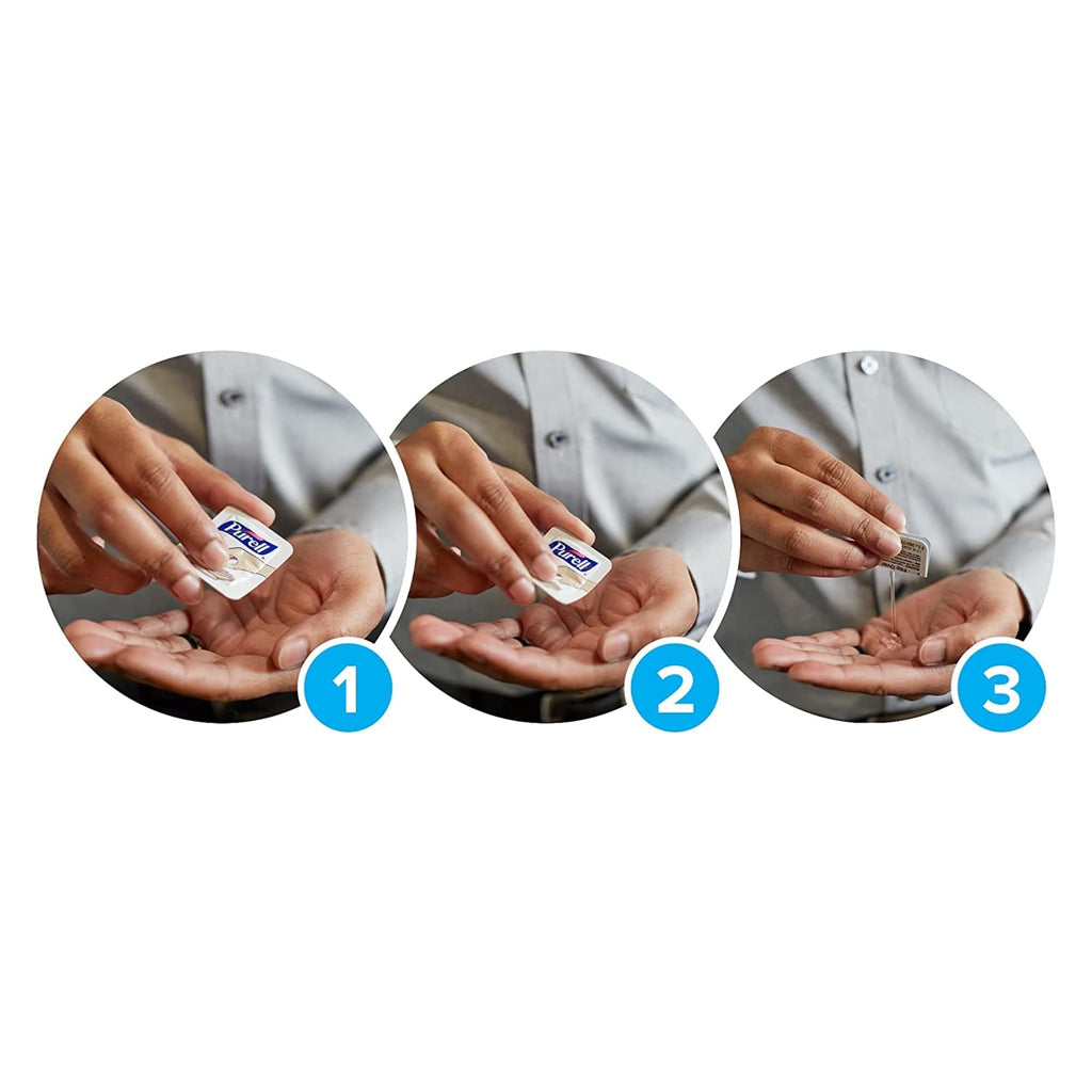PURELL SINGLES Advanced Hand Sanitizer Gel, Fragrance Free, 500 Single-Use Travel-Size Packets - 9630-5C