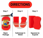 Multi-Purpose Sponges for Cleaning - Red 10 Pack, Large Sponges for Car Washing, Tile & Grout, Bulk Pack Sponge