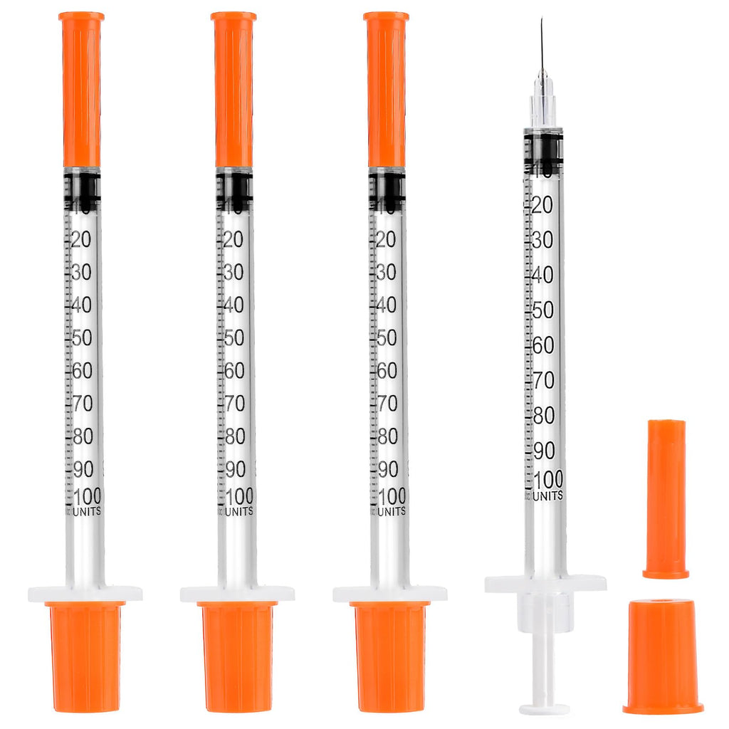 30 Pack Syringes 31G U-100 5/16" 1ml/cc, Disposable Syringe, Lab Supplies