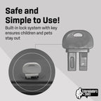 Exterminators Choice Compact Mouse Bait Station - Heavy-Duty Outdoor Rat Bait Box - Lockable Design with Key - Versatile Indoor & Outdoor Use - Pack of 12, Black, 4.75in x 3.5in x 1.25in