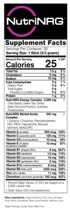 B-Epic NutriNRG Natural Energy Lemonade - Sugar-Free, Low-Calorie Energy Drink Infused with Chia Seeds for Cognitive Performance - Natural Energy Powder in Lemonade Flavor - Includes 30 Powder Sticks