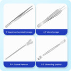 Core Flex Advanced Dissection Kit Biology Lab Anatomy Dissecting Set with Stainless Steel Scalpel Knife Handle Blades for Medical and Veterinary Students Stainless Steel 38-Piece
