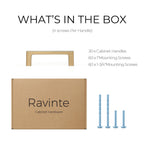 Ravinte 30 Pack Solid 3 Inch Square Cabinet Handles - Champagne Bronze Pulls for Drawers and Kitchen Cabinets - Hardware