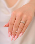 Rinfit Silicone Ring with Metal Plate & CZ for Women - Pack C, Size 8