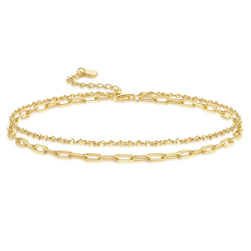 DIVAS MODE 14K Gold Anklets for Women Gold Ankle Bracelets for Women