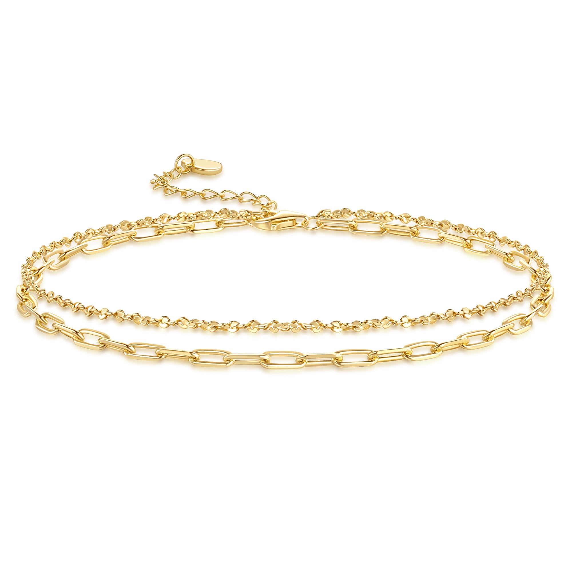 DIVAS MODE 14K Gold Anklets for Women Gold Ankle Bracelets for Women
