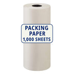 BOX USA Packing Paper Roll 1440'L x 12"W - 1,000 Sheets 17” Long Equivalent - Large White Newsprint for Shipping, Packaging, Storage and Moving Supplies